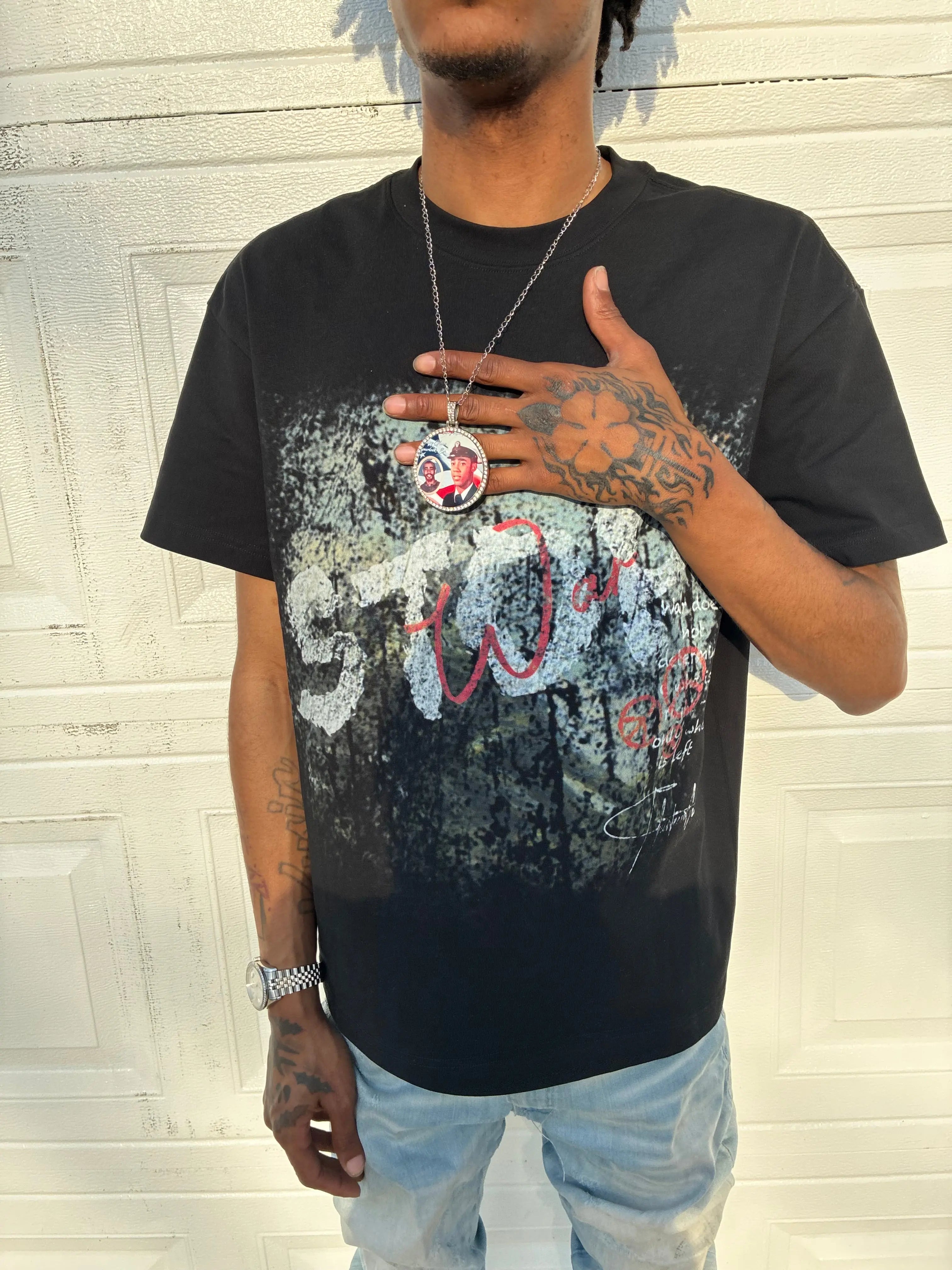 THIRTEENTH “ STOPWAR SIGNATURE “ BLACK TEE ThirteenthXlll