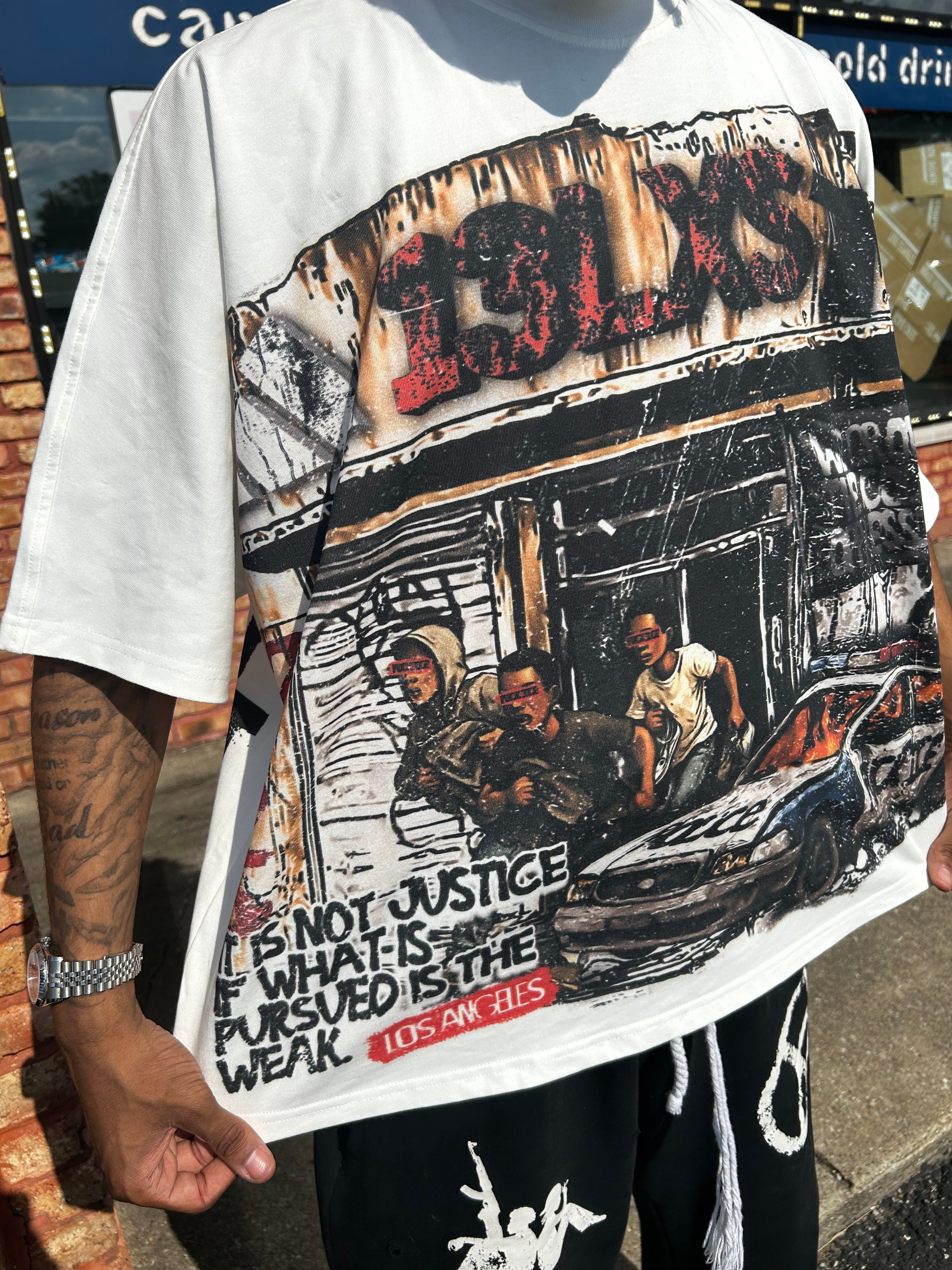 13TH “ RAIDERS “ WHITE TEE